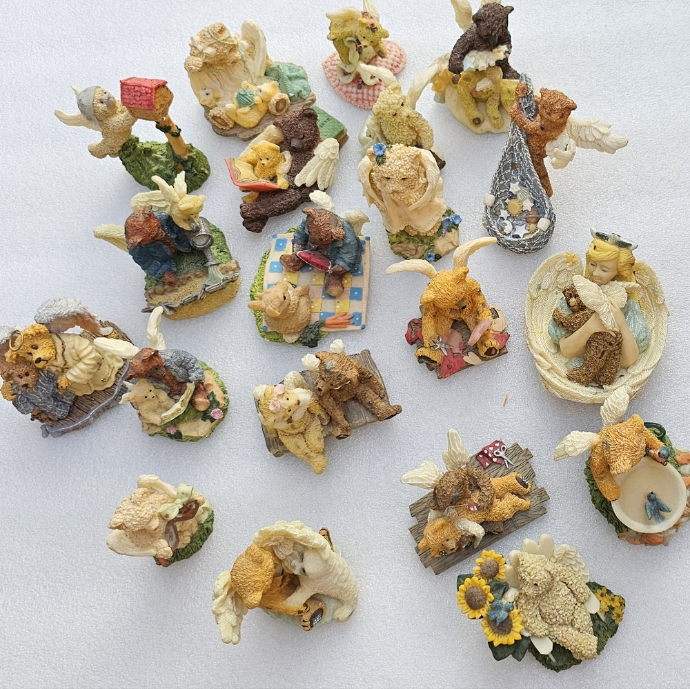 19pk Teddy Angels Figurines